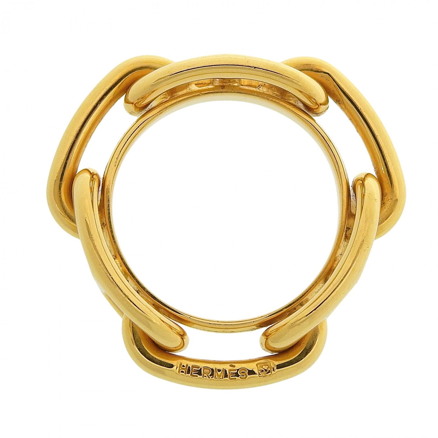 HERMES Scarf ring Gold Plated gold Lugate