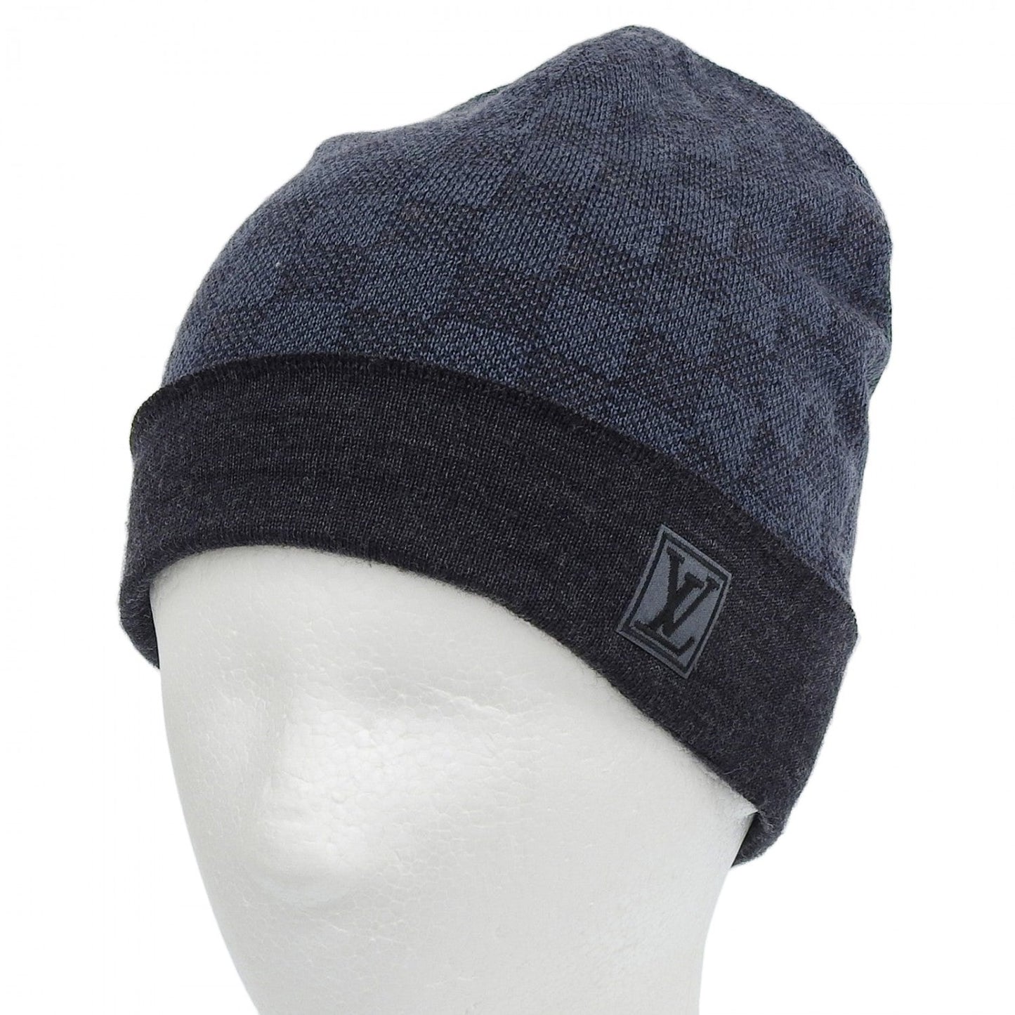 LOUIS VUITTON Knit cap M70011 wool cobalt Bonne Petit Damier