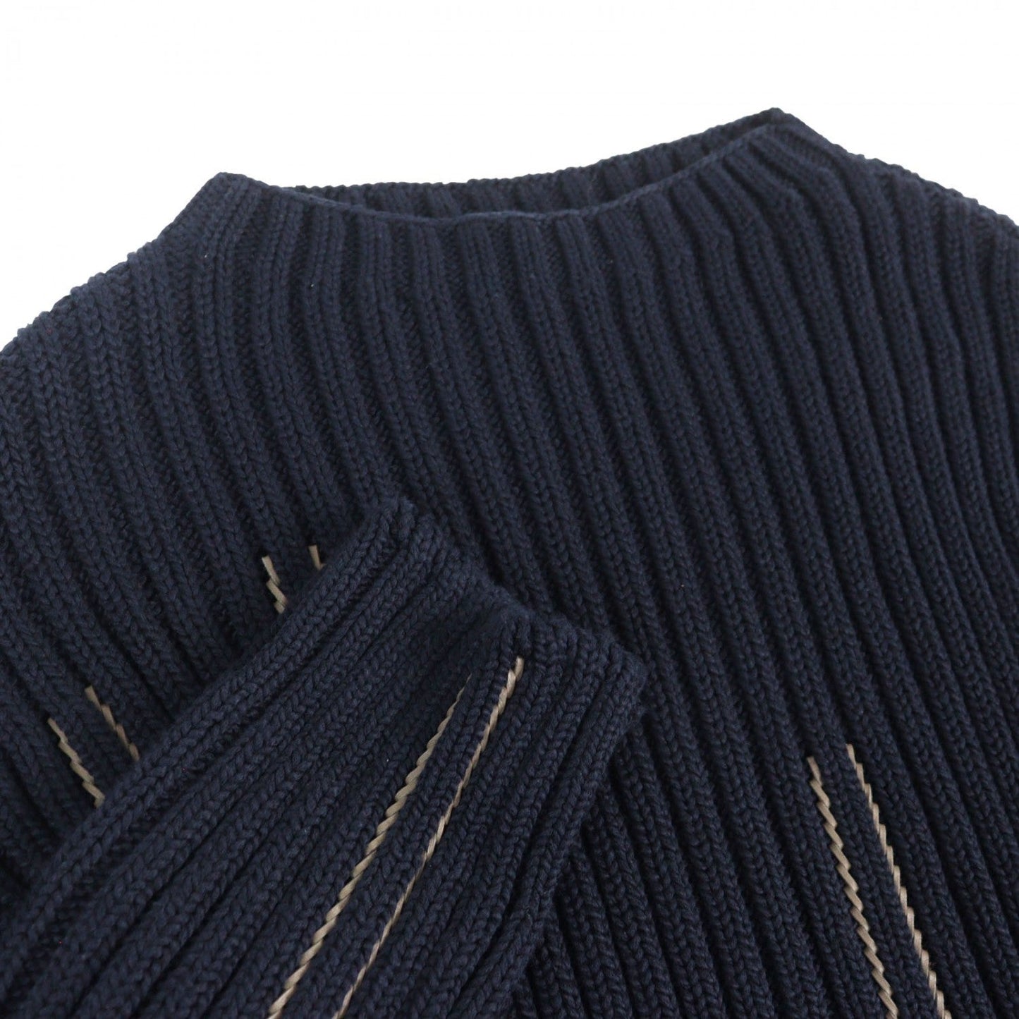 HERMES knit cotton Navy M