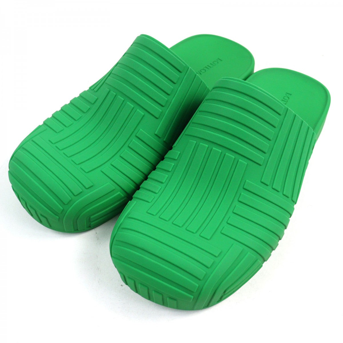 BOTTEGAVENETA Sandals 690104 rubber green SLIDER SANDAL 43