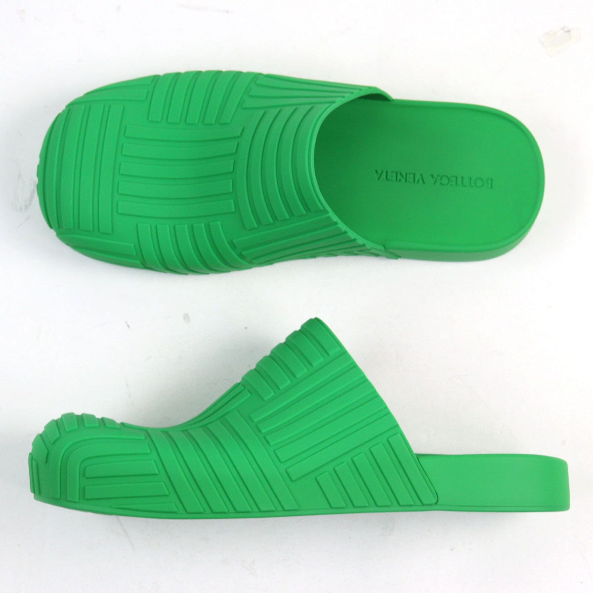 BOTTEGAVENETA Sandals 690104 rubber green SLIDER SANDAL 43