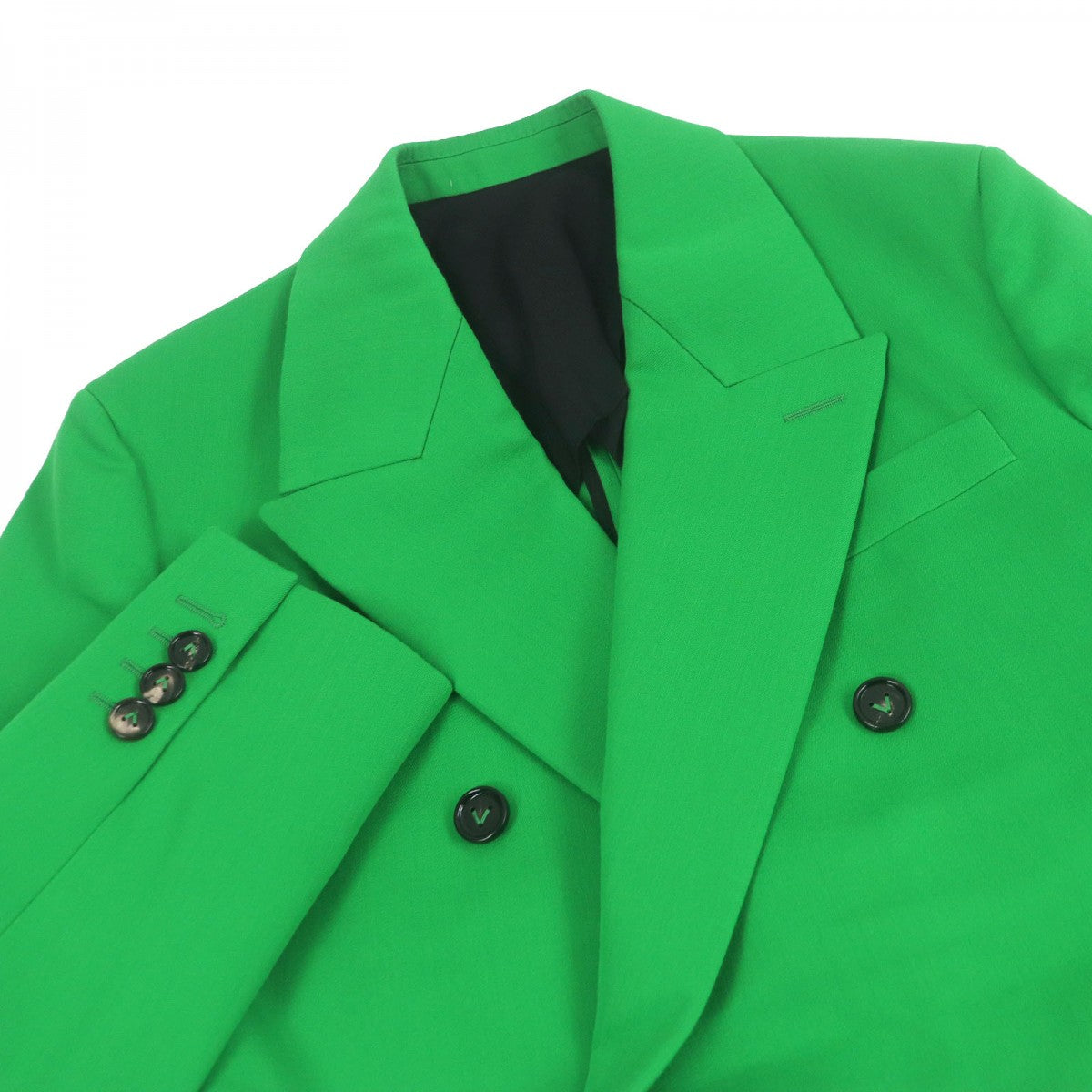 BOTTEGAVENETA tailored jacket 668570 wool green 44