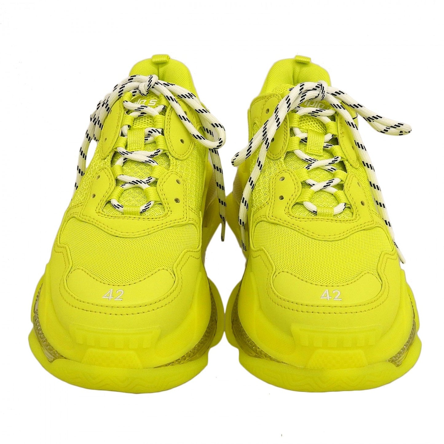 BALENCIAGA sneakers 541624 leather Neon yellow TRIPLE-S Triple S 27.5