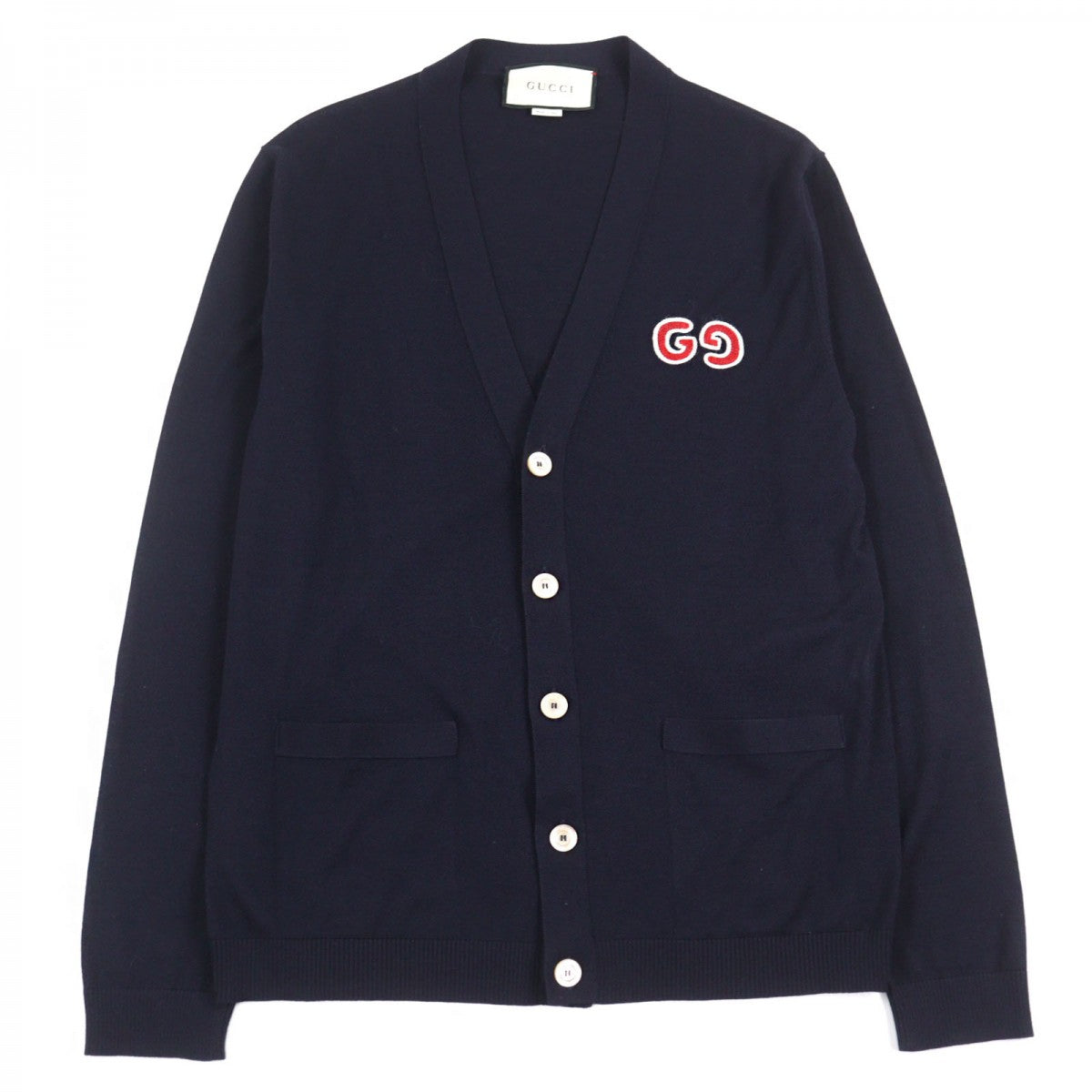 GUCCI cardigan 576815 wool Navy S