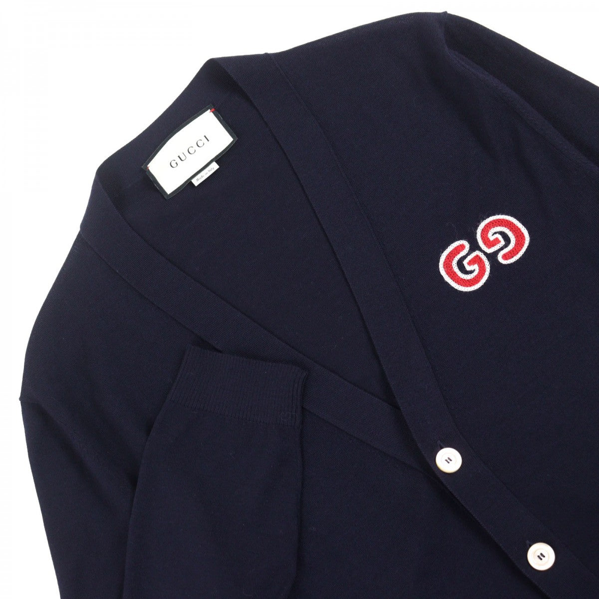 GUCCI cardigan 576815 wool Navy S