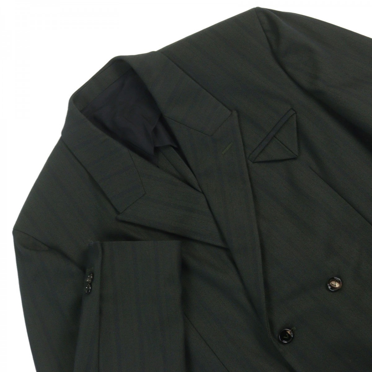 BOTTEGAVENETA tailored jacket 659592 Nylon Green type Tech Herringbone Stripe Jacket 52