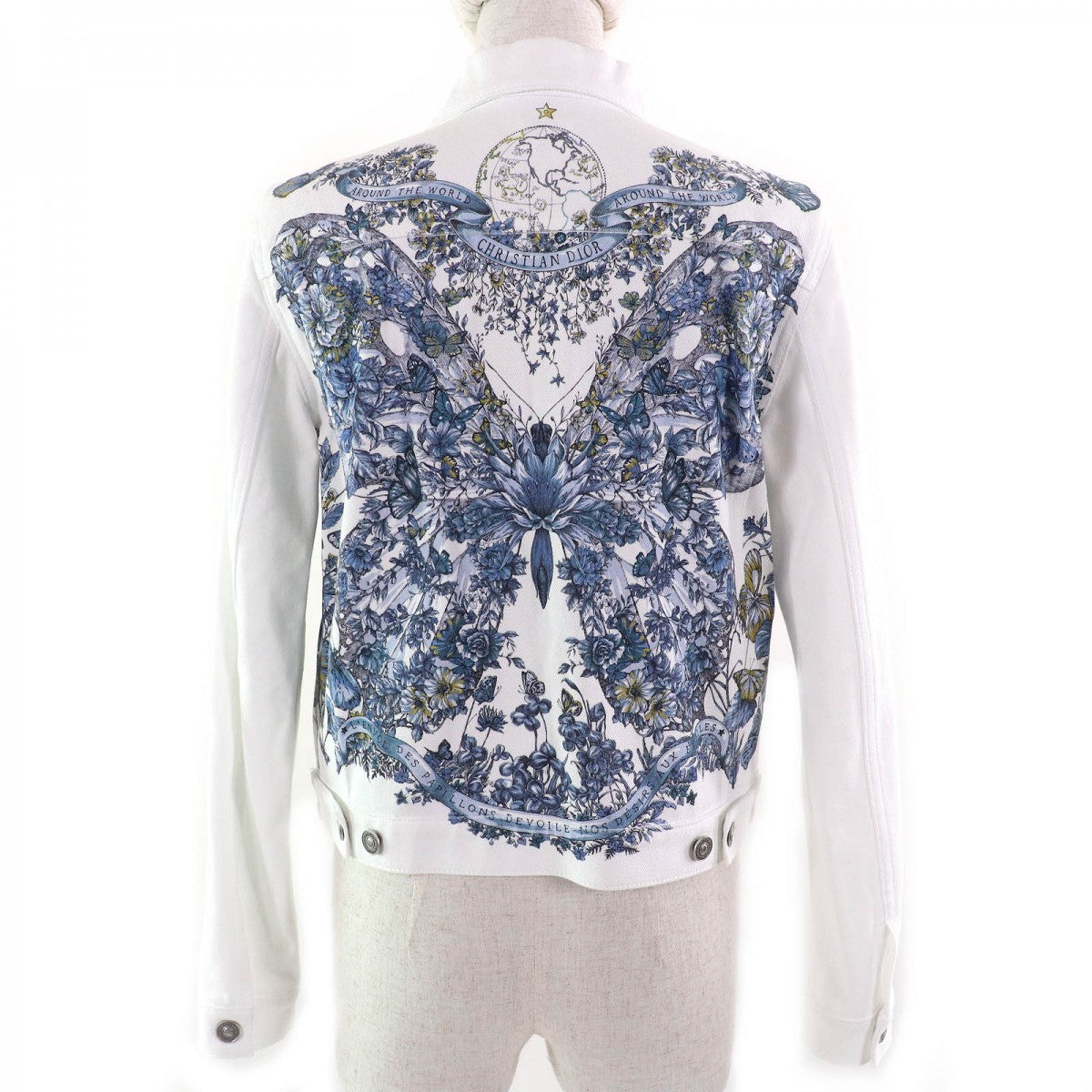 Christian Dior Denim Jacket 4122V11A3069 Main: 100% cotton White Blue type Around the World Women 36