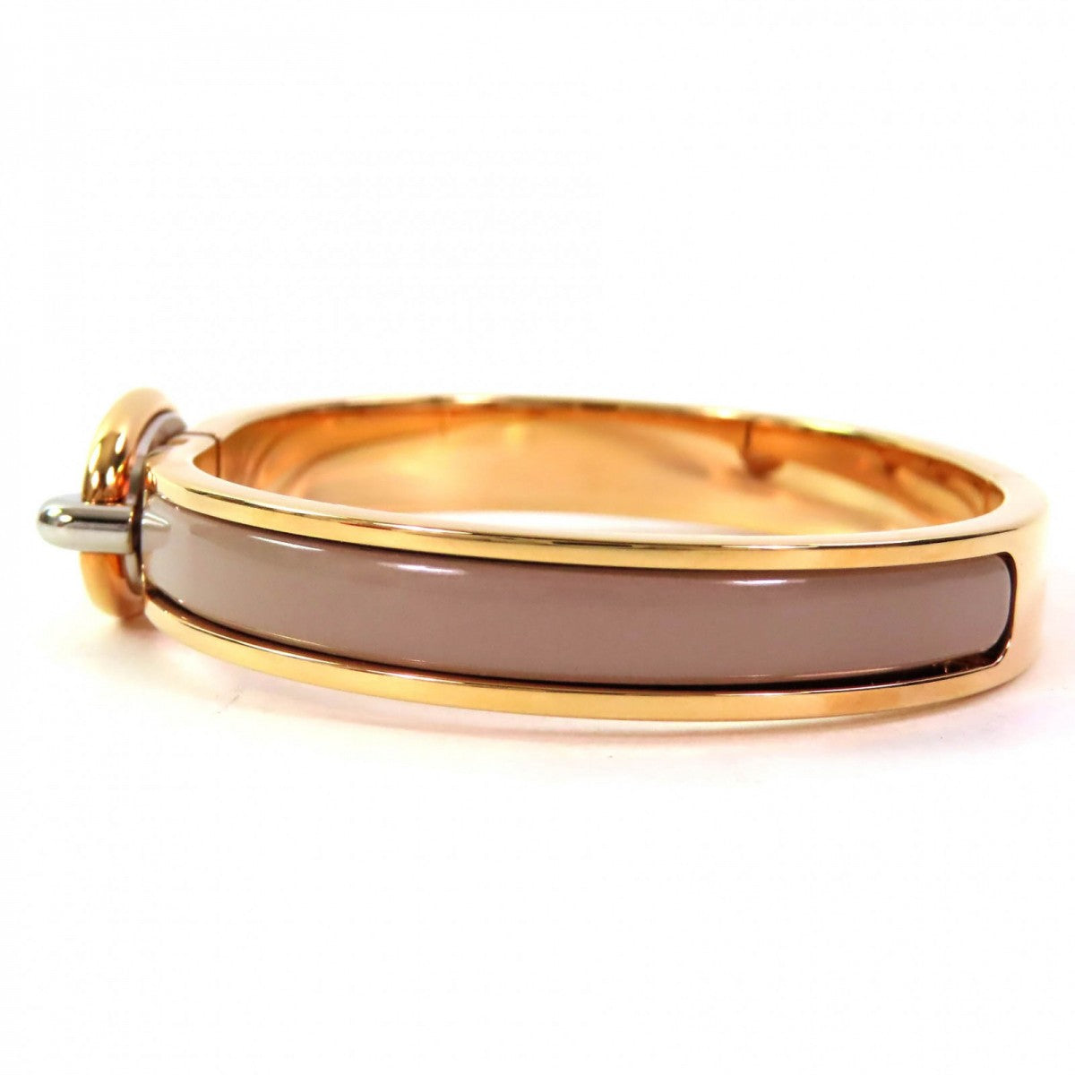 HERMES bracelet Gold Plated, Enamel gold Chene Dunkle Mini clic PM