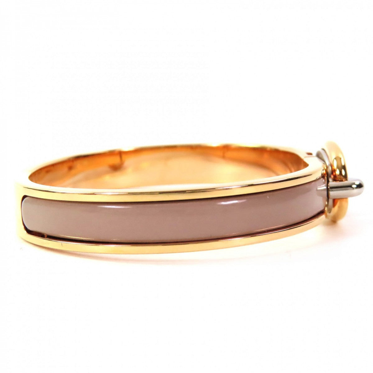 HERMES bracelet Gold Plated, Enamel gold Chene Dunkle Mini clic PM