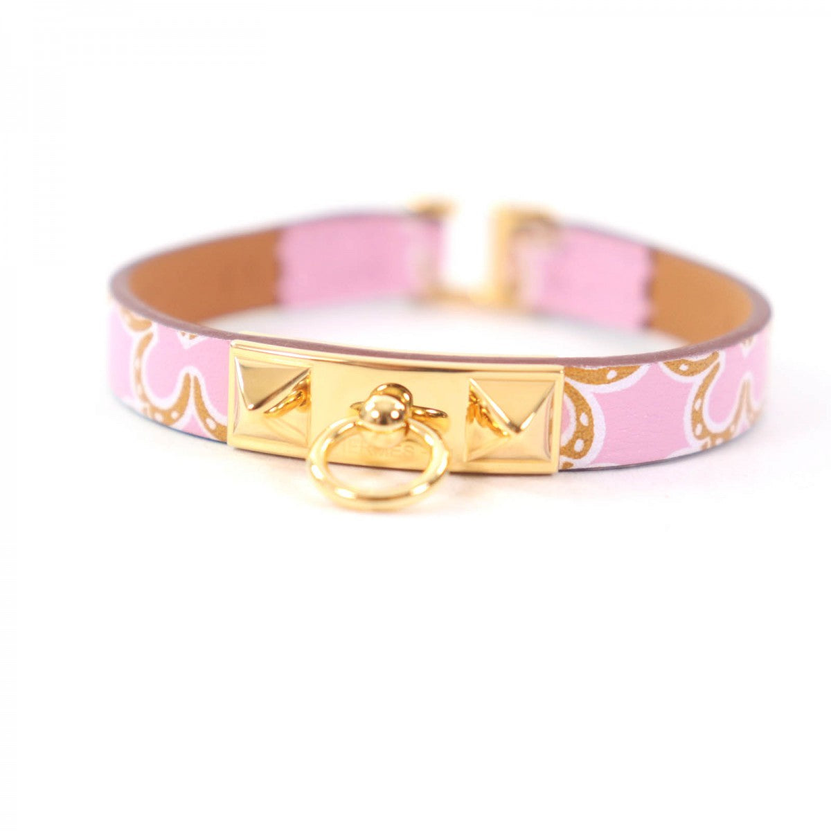 HERMES bracelet Main: Vaux Swift Mauve Sylvestre/Cuivre/White Rival Mini Lucky Daisy Women