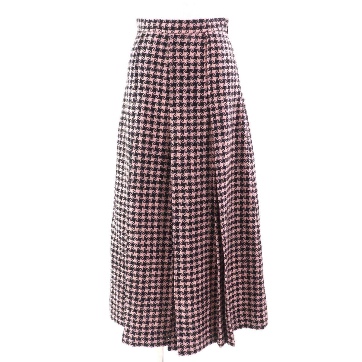 GUCCI Long skirt 664422 Main: 90% wool, Main: 10% polyamide Pink black Women 38