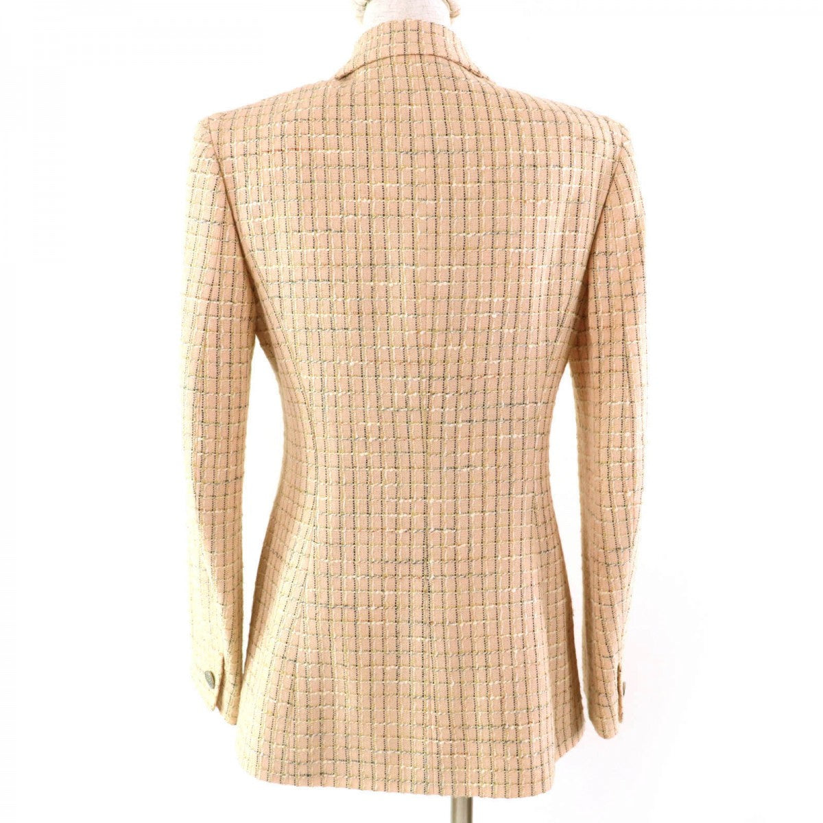 CHANEL tailored jacket 98P P10823 Outer: 50% wool, Outer: 38% acrylic, Outer: 10% cotton, Outer: 2% nylon, Lining: 95% silk Pink beige type Women 38