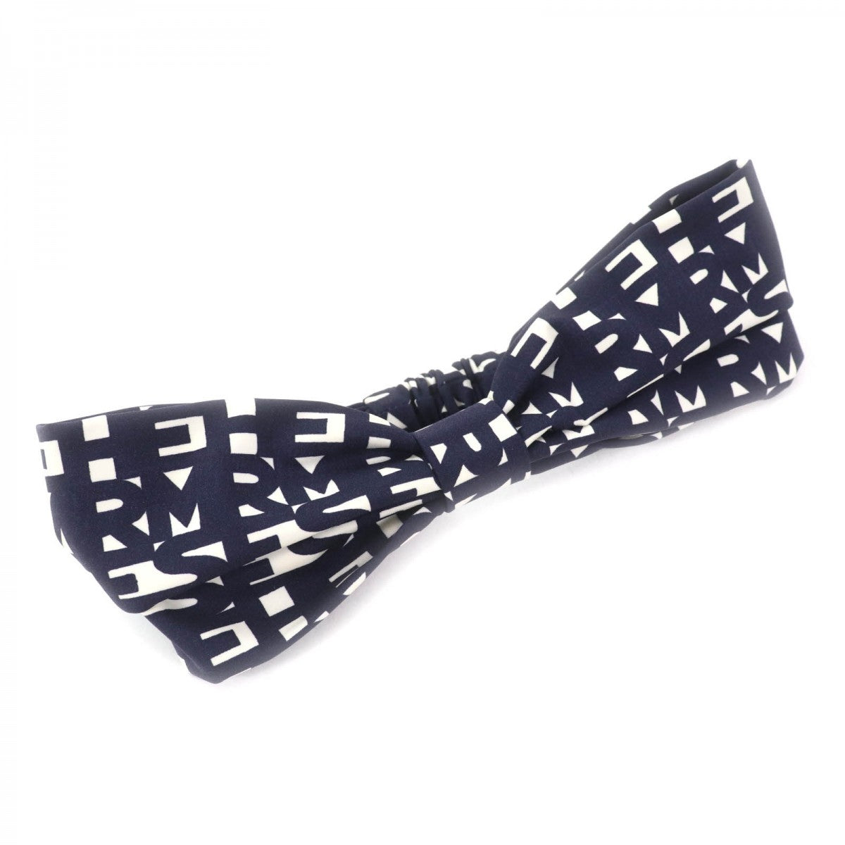 HERMES hair accessory Main: 62% nylon, Main: 38% polyurethane Navy Ivory Women S
