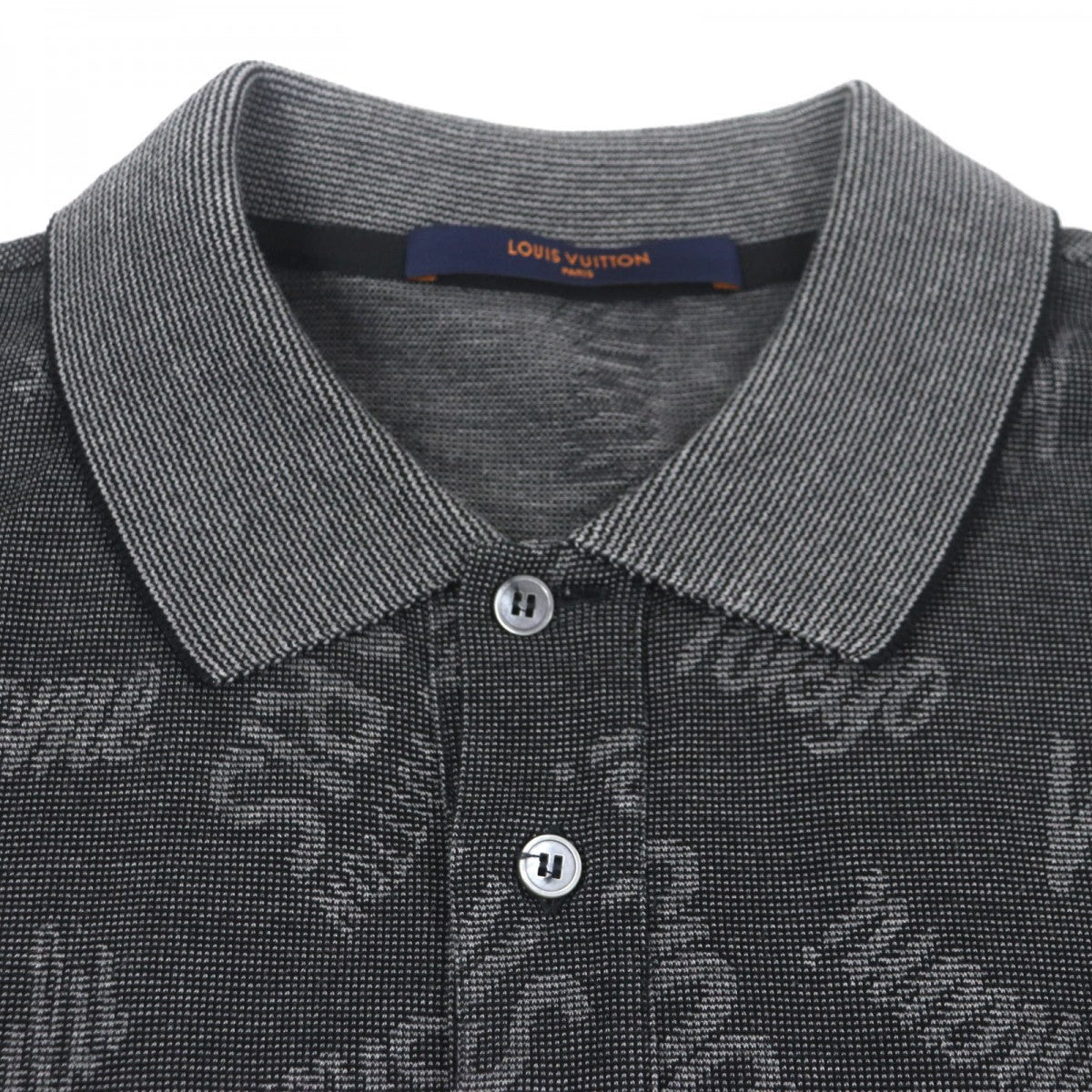 LOUIS VUITTON Short sleeve polo shirt cotton Black type M