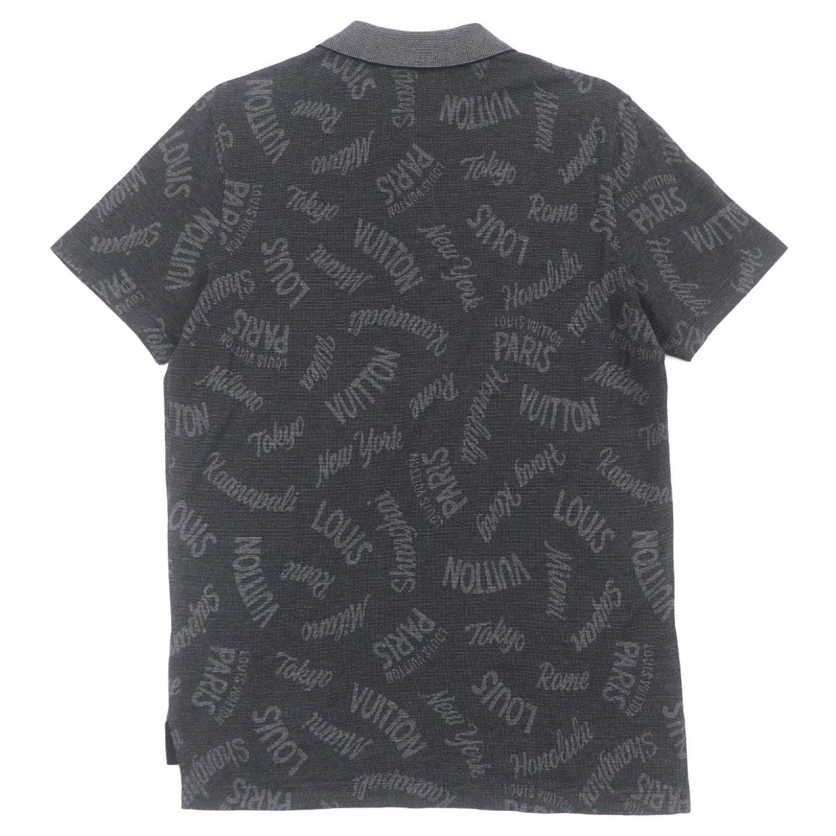 LOUIS VUITTON Short sleeve polo shirt cotton Black type M