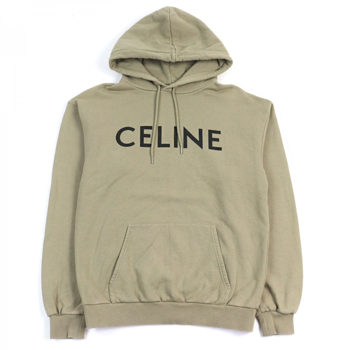 CELINE Hoodie 2Y321670Q Outer: 100% cotton, part: 96% cotton, part: 4% polyurethane khaki mens XS