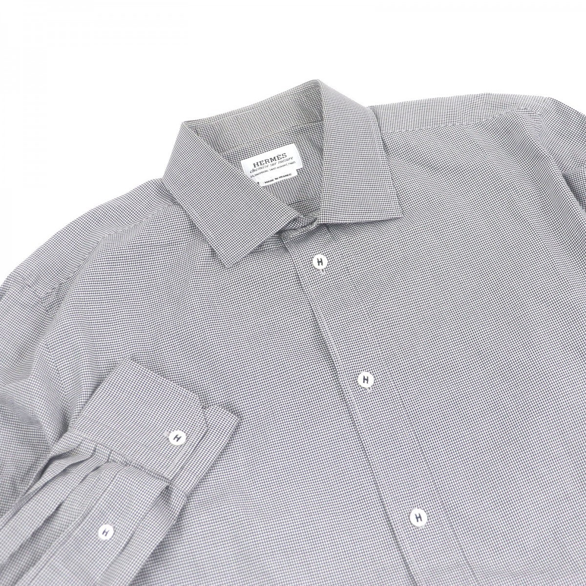 HERMES Long sleeve shirt cotton Black type