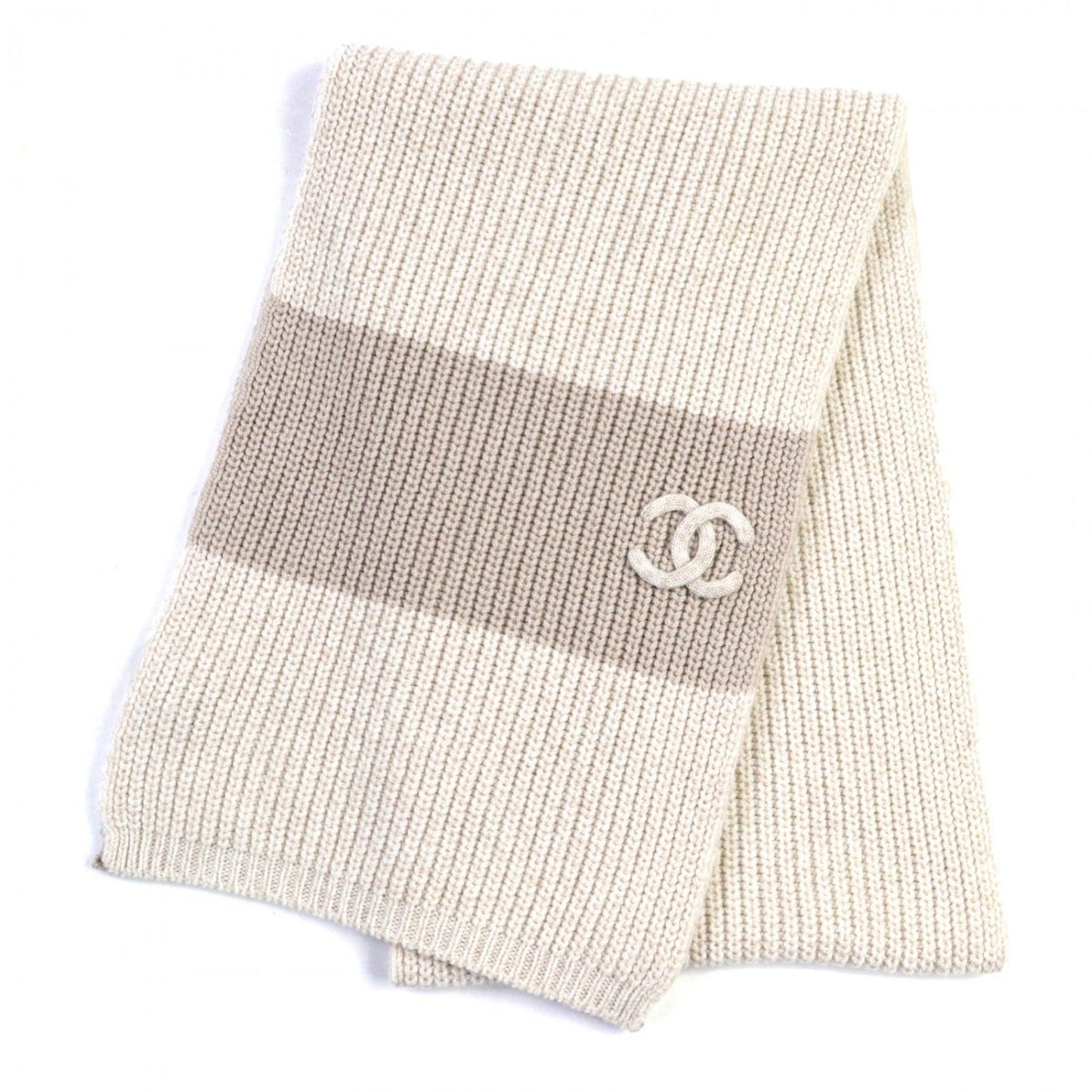 CHANEL Scarf 24A cashmere Beige type