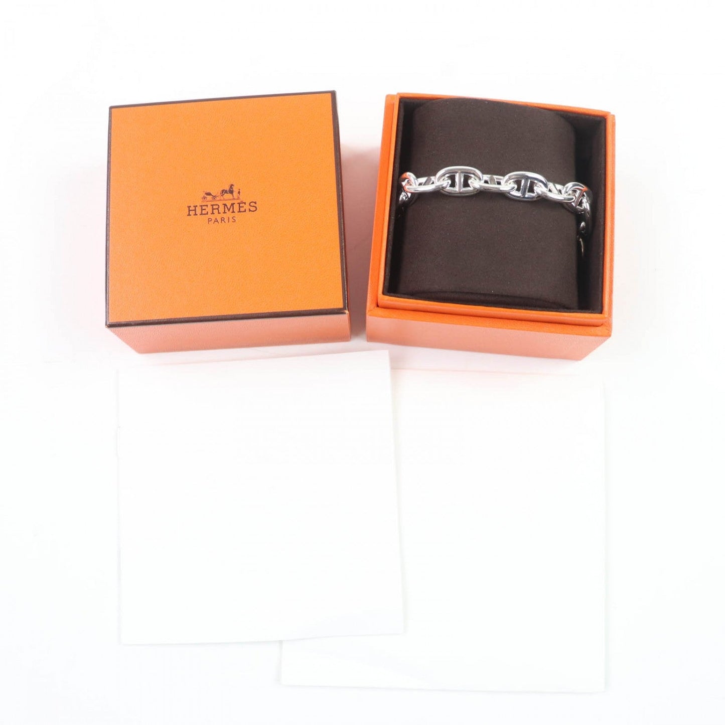 HERMES bracelet AG925 Silver Chene DunkleMM