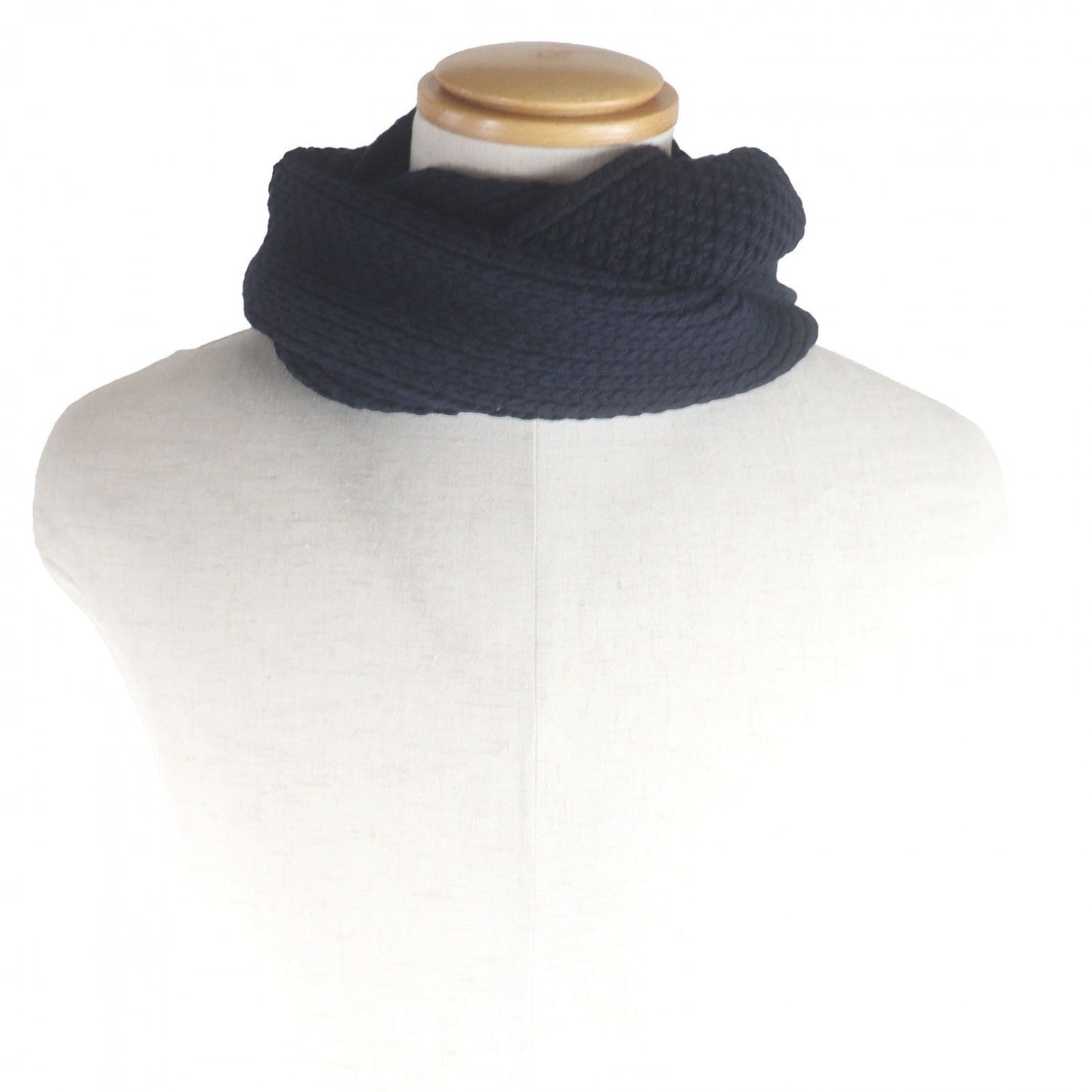 HERMES Snood cashmere Navy