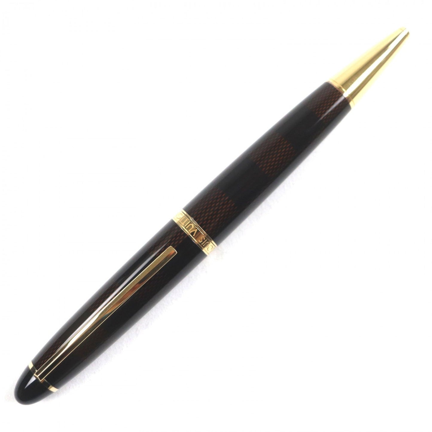 LOUIS VUITTON Ballpoint pen N79005 palladium Brown, Gold Damier Grand Tour