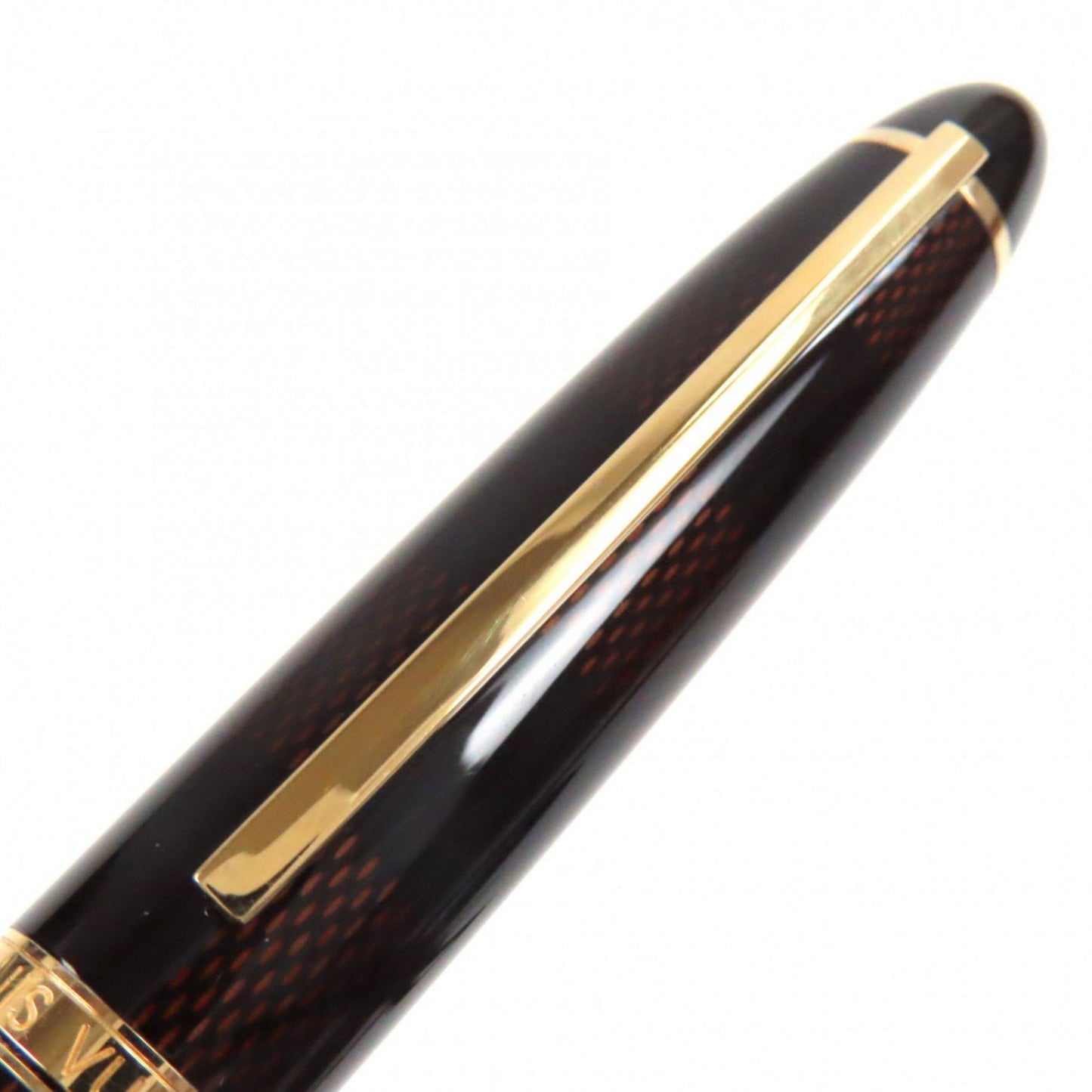 LOUIS VUITTON Ballpoint pen N79005 palladium Brown, Gold Damier Grand Tour