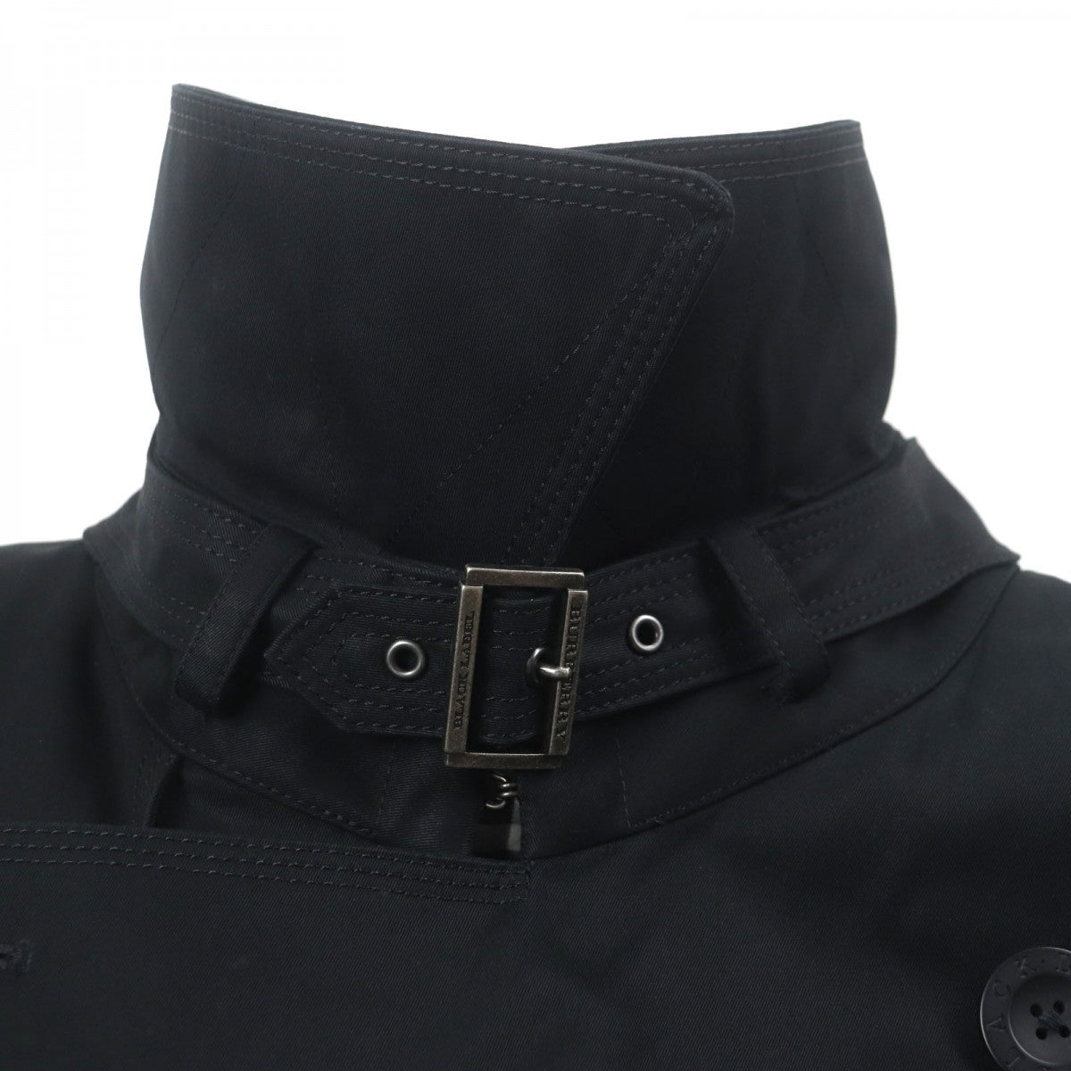 BURBERRY BLACK LABEL trench coat cotton black L