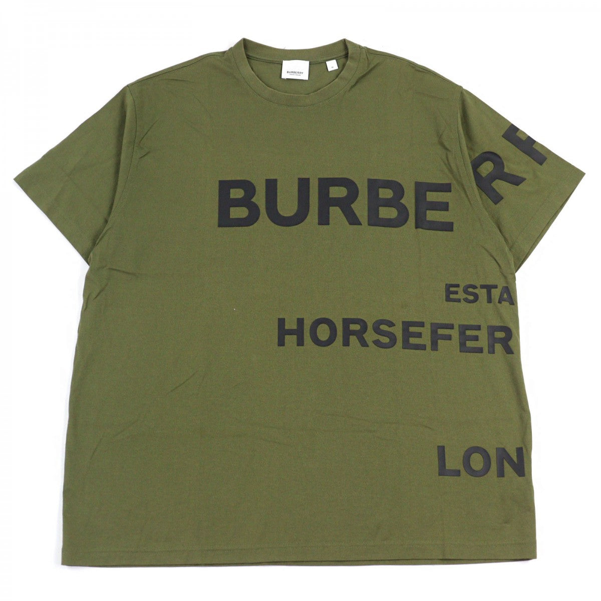 BURBERRY Short sleeve T-shirt 8055249 cotton Khaki green HARLFORD M