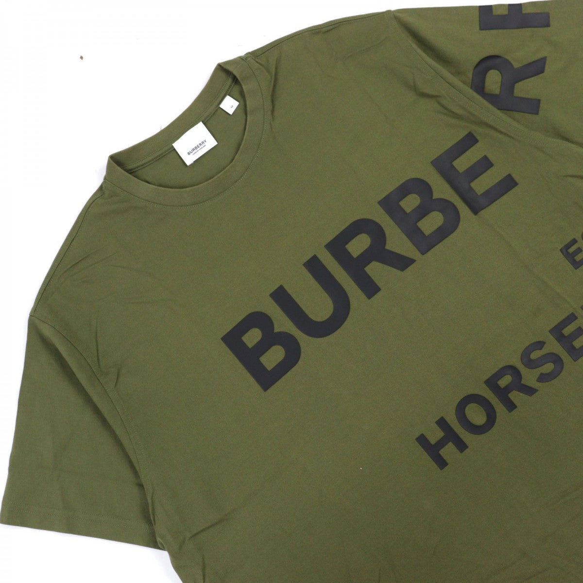 BURBERRY Short sleeve T-shirt 8055249 cotton Khaki green HARLFORD M