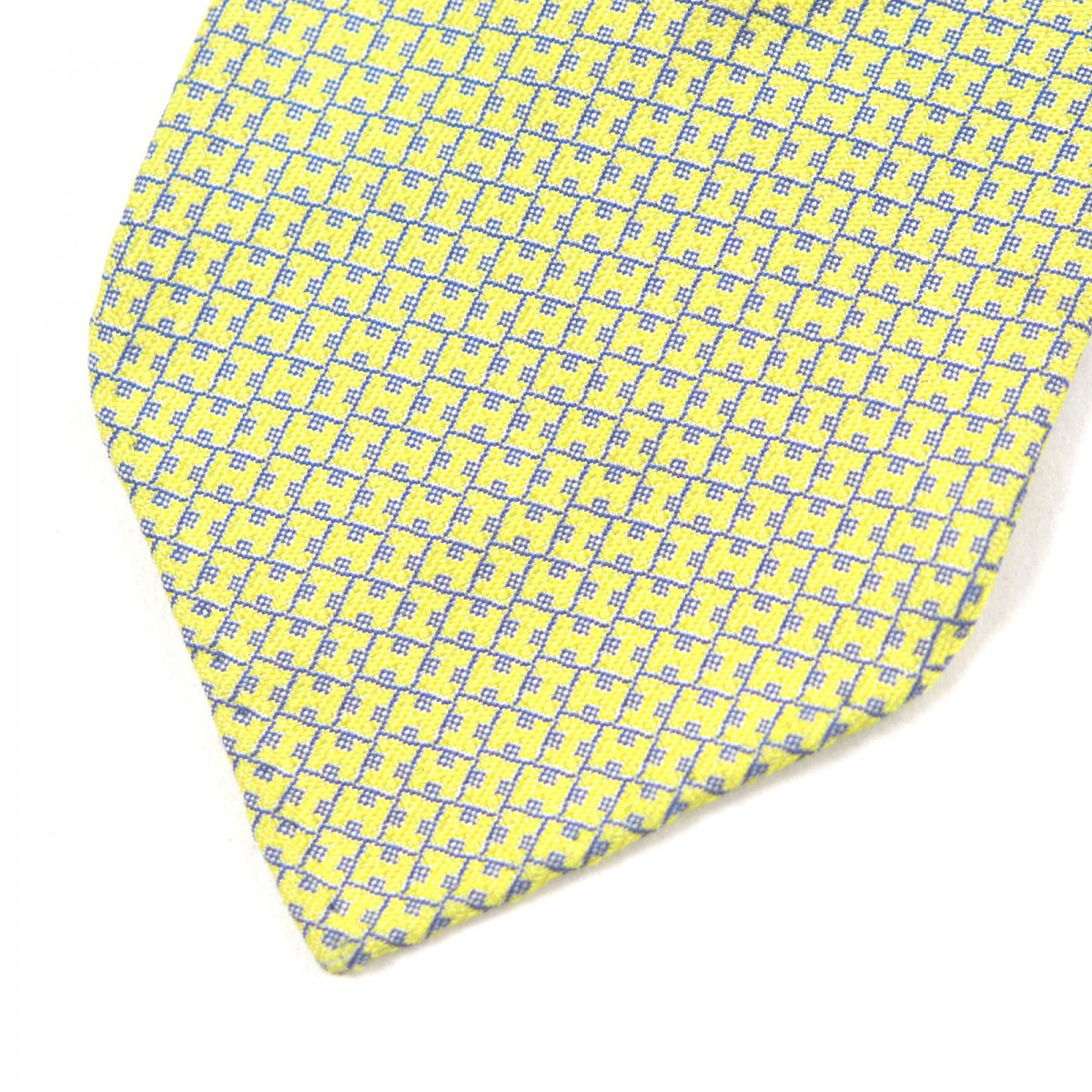 HERMES tie silk yellow
