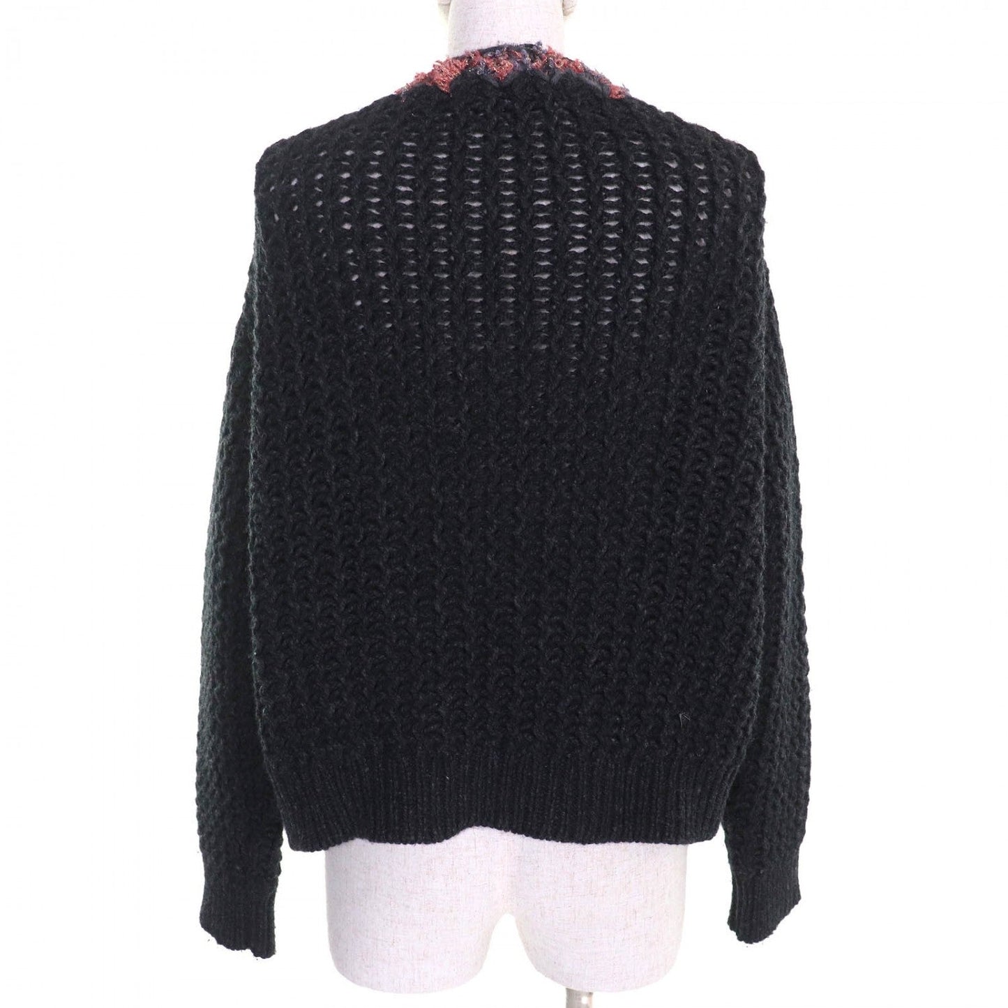 CHANEL cardigan P72932 cashmere Dark gray pink type 34/36