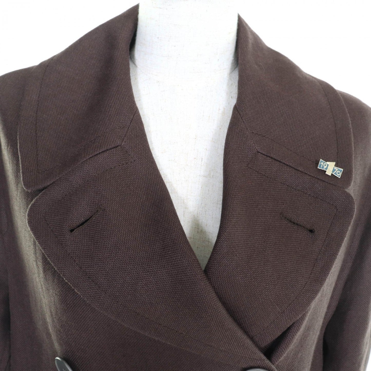 HERMES Jacket linen Brown 36