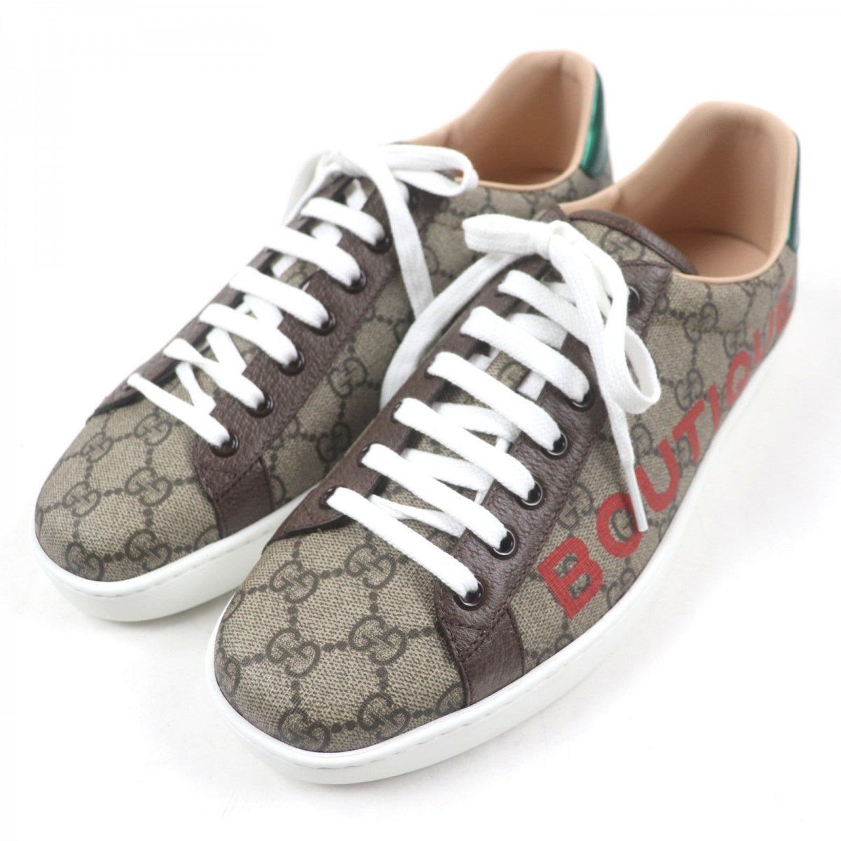 GUCCI Low cut sneakers 623236 canvas Brown ACE Ace 8