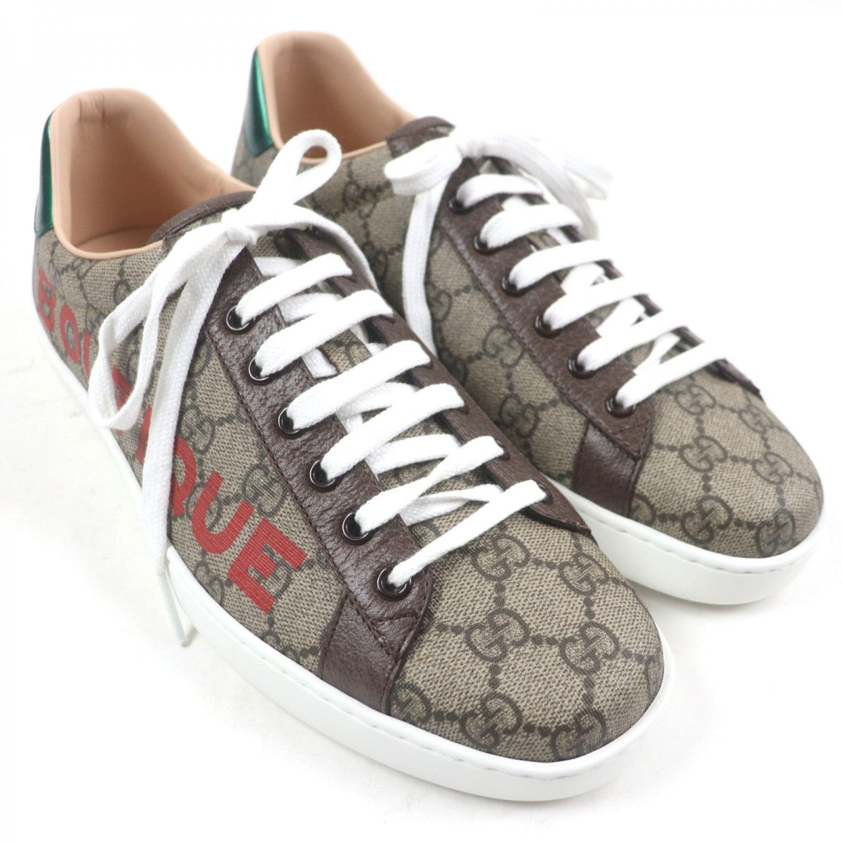 GUCCI Low cut sneakers 623236 canvas Brown ACE Ace 8