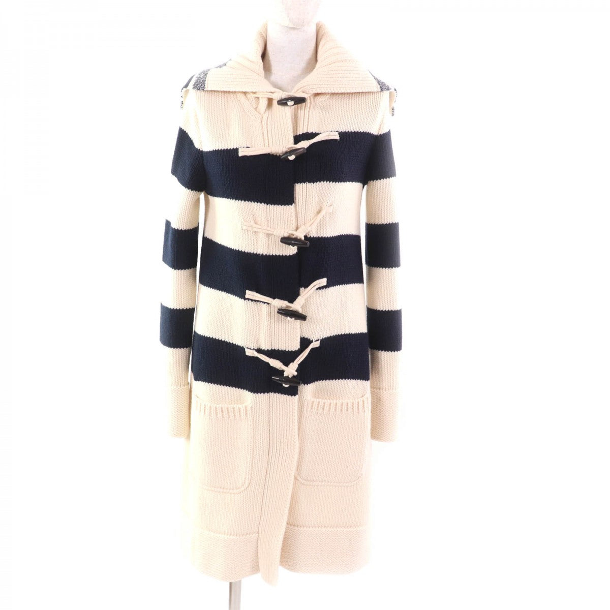 Christian Dior Duffel coat 144M01AM318 wool Ivory navy 38