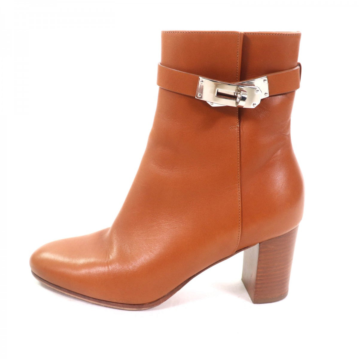 HERMES short boots leather Brown Saint Germain 36.5