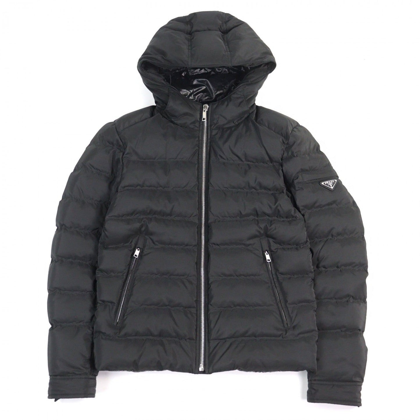 PRADA Down jacket SGH072 recycled polyester black 46