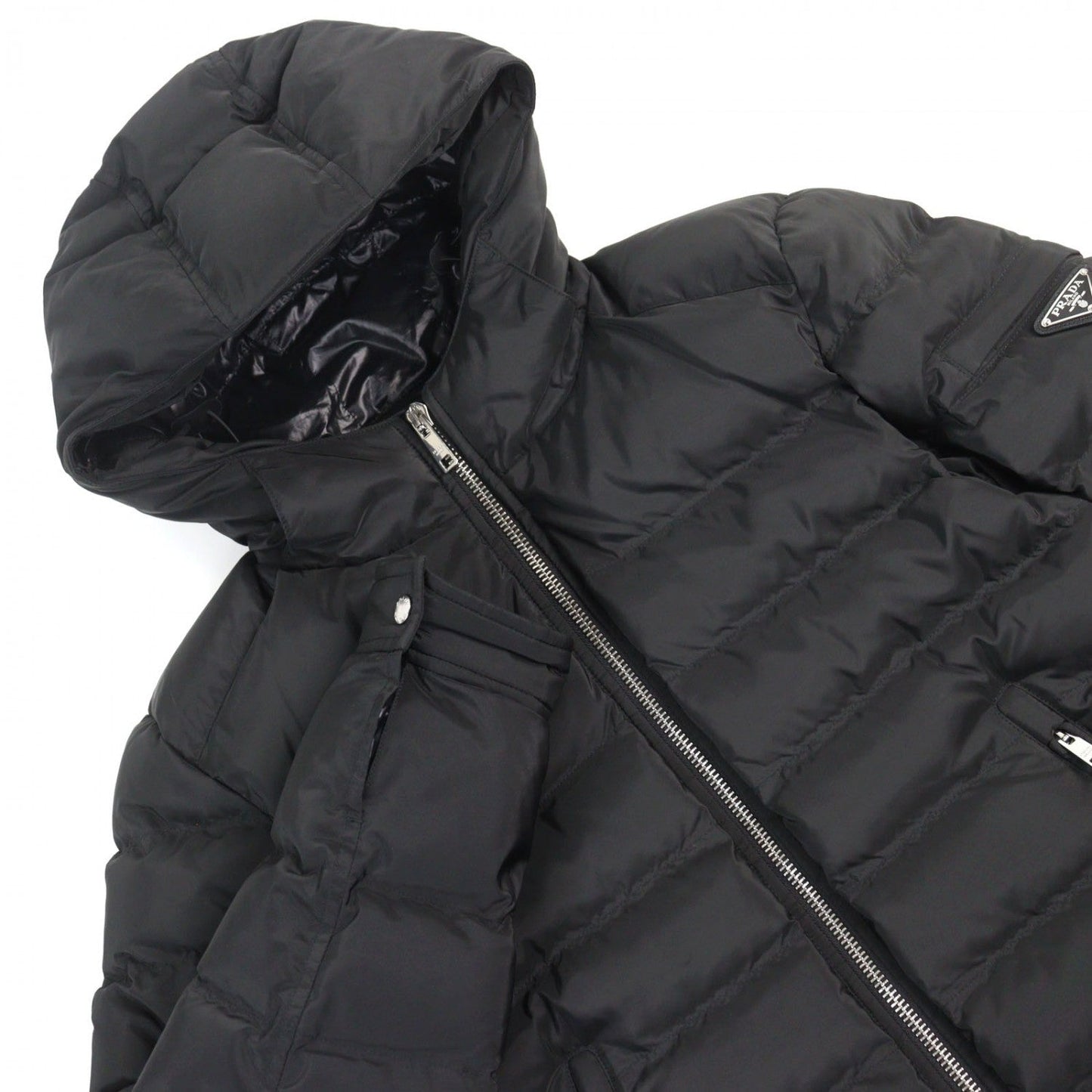 PRADA Down jacket SGH072 recycled polyester black 46
