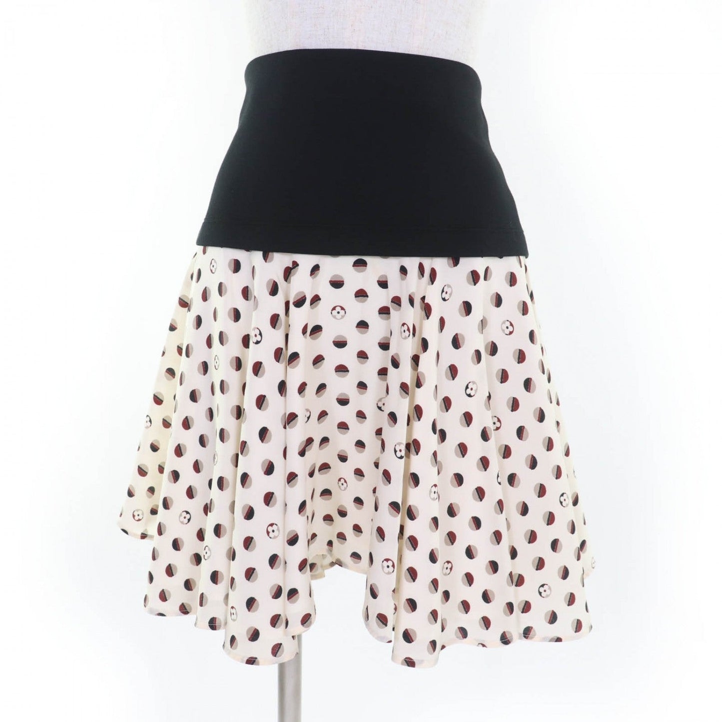 LOUIS VUITTON flare skirt cotton Beige type S