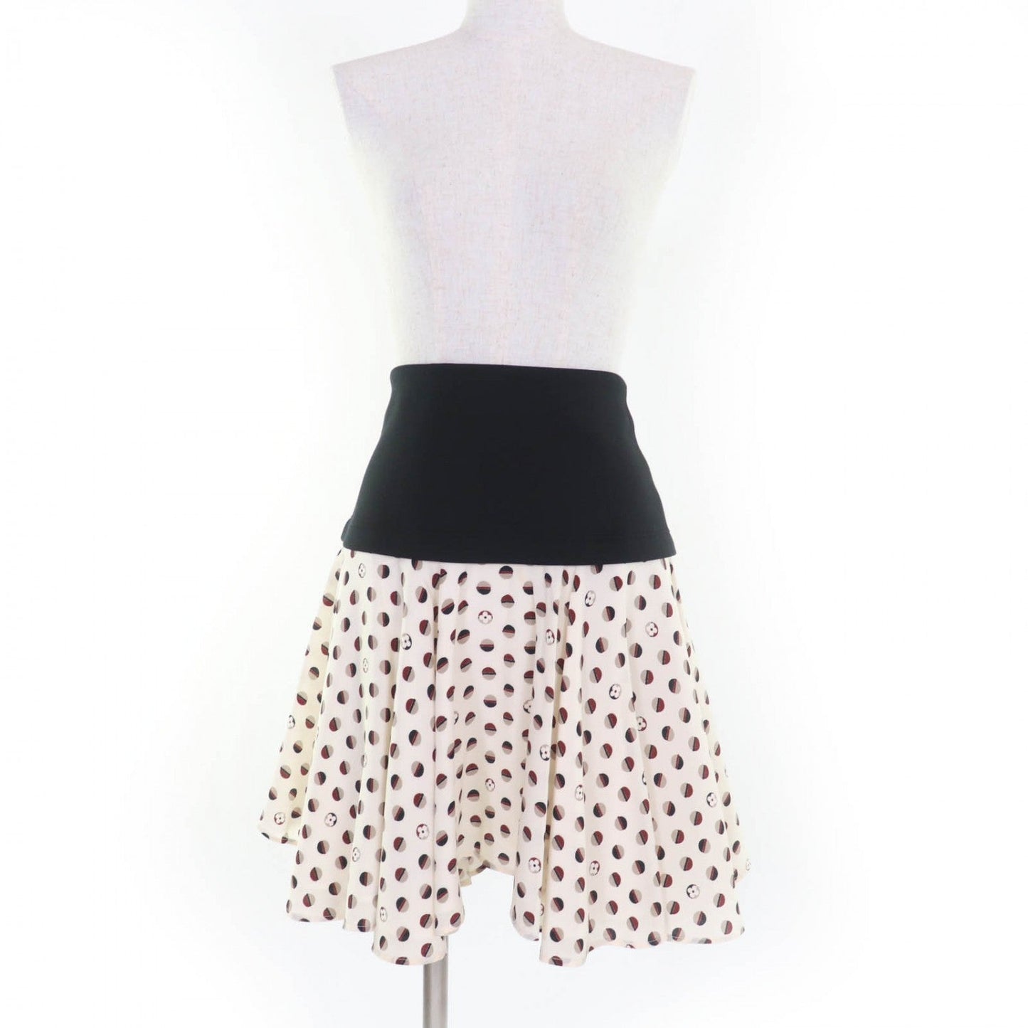 LOUIS VUITTON flare skirt cotton Beige type S