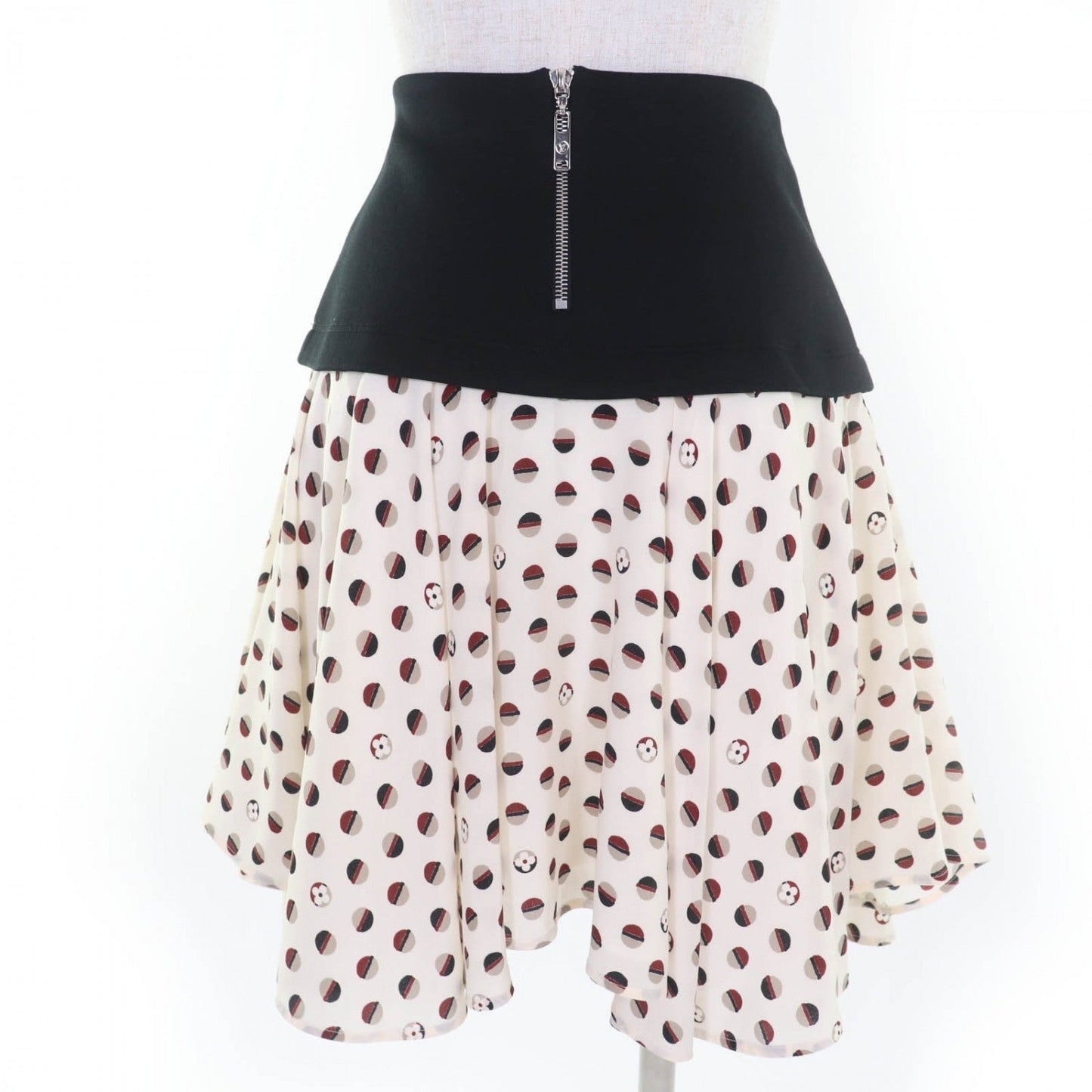 LOUIS VUITTON flare skirt cotton Beige type S