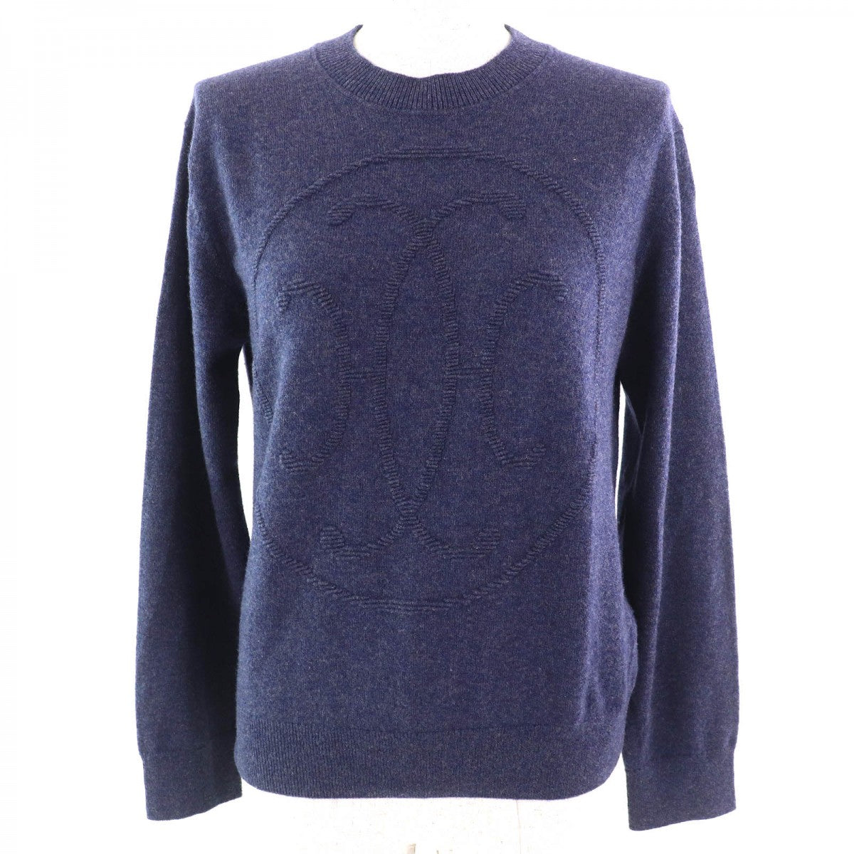 HERMES knit 2604D1 cashmere Navy type 40