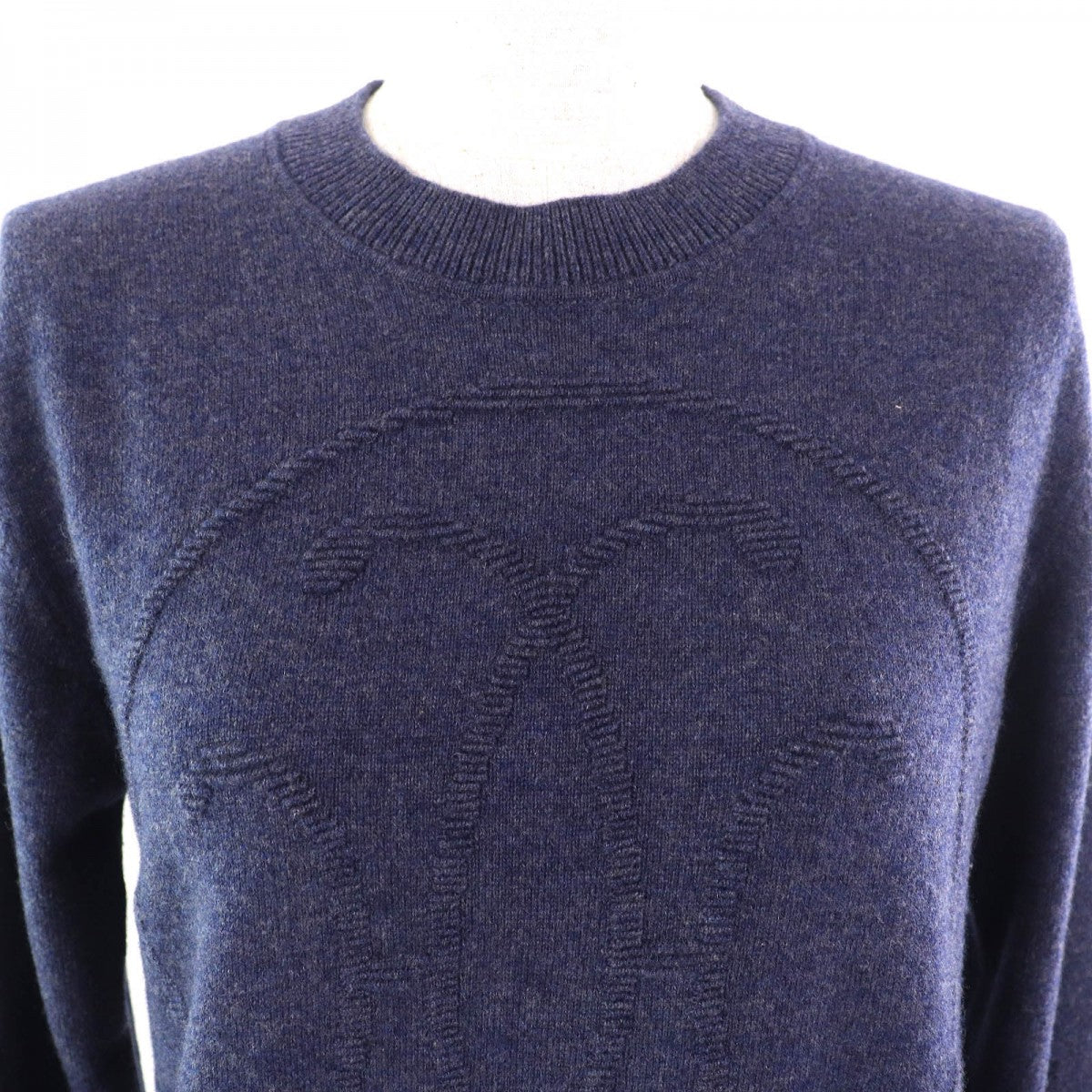 HERMES knit 2604D1 cashmere Navy type 40
