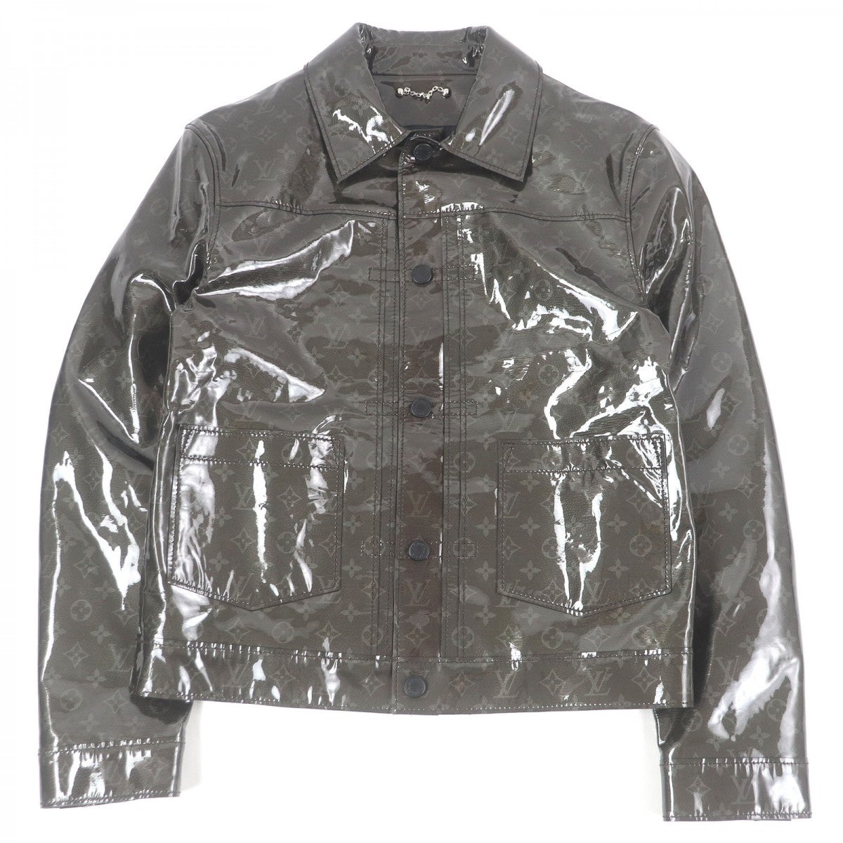 LOUIS VUITTON Jacket Cowhide Brown 50
