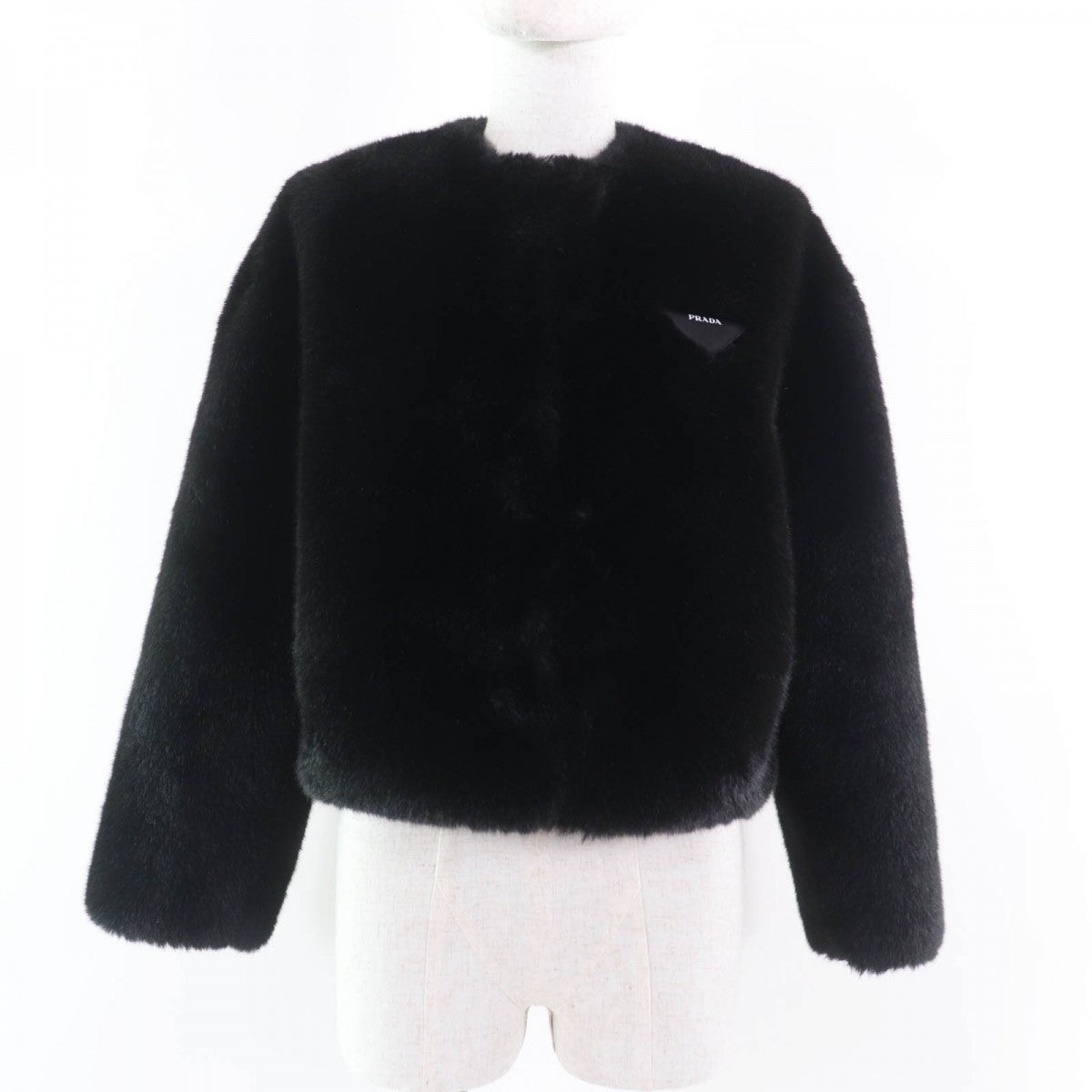 PRADA Jacket PZV008 polyester black Aspen Boxy Jacket 36