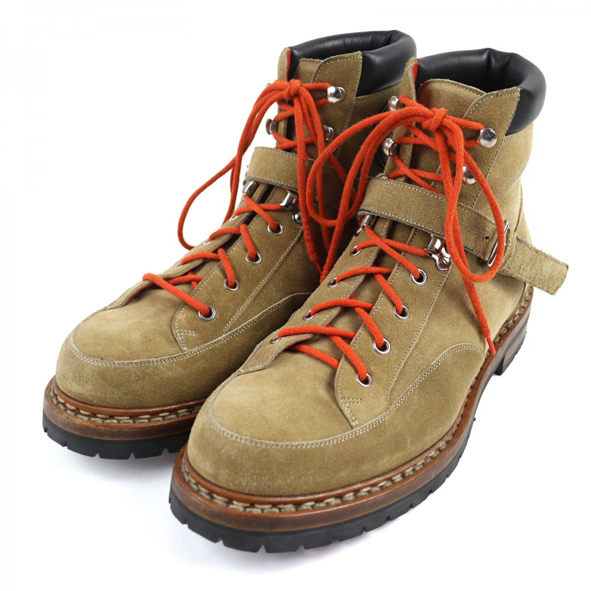 HERMES boots Suede leather Beige type hiking 40.5