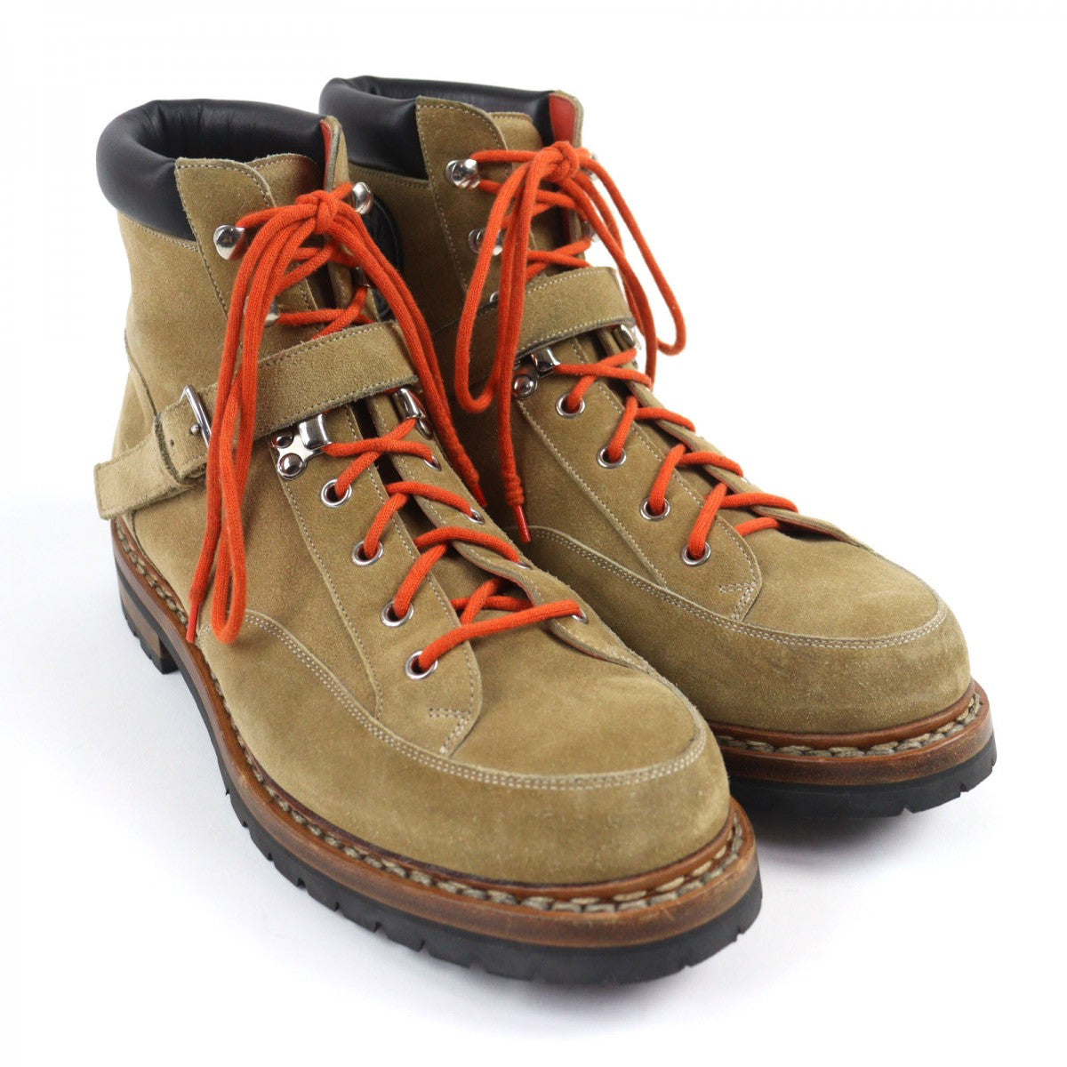 HERMES boots Suede leather Beige type hiking 40.5