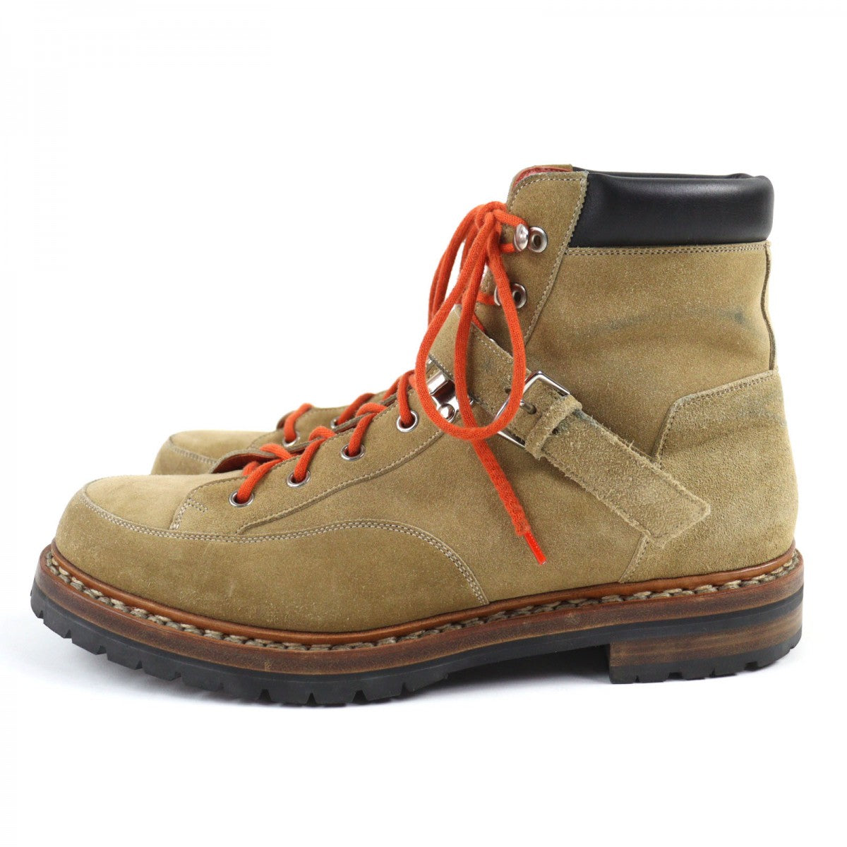 HERMES boots Suede leather Beige type hiking 40.5