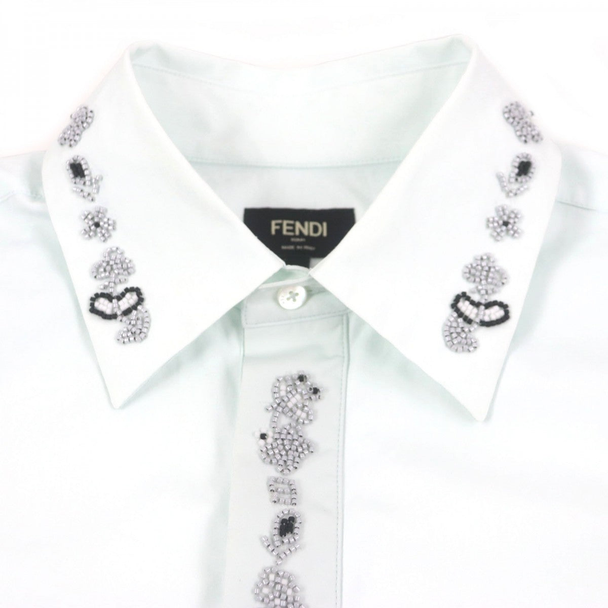 FENDI Short sleeve shirt F51076 cotton mint 39