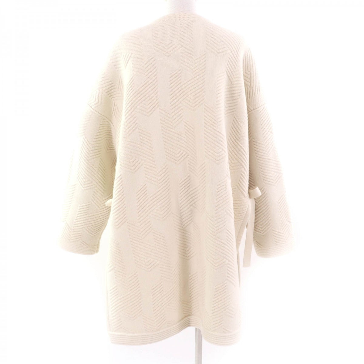 HERMES coat 3H2101D4 wool off white 38